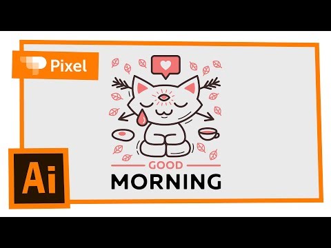 Видео: Рисуем флет графику в Adobe Illustrator для принта