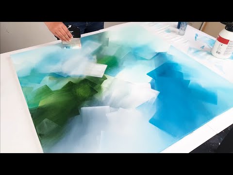 Видео: 5 УНИКАЛЬНЫХ абстрактных картин акрилом / Простые техники рисования от Ринске Дуны