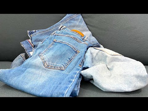 Видео: Уже думаю начать скупать старые джинсы. Покажу, какую красоту из них шью (хоть на продажу выставляй)