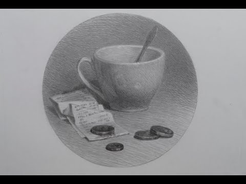 Видео: Как нарисовать чашку.