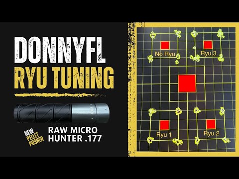 Видео: Настройка стволов с помощью нового модератора Ryu от DonnyFL и пулетолкателя RAW Micro Hunter .177