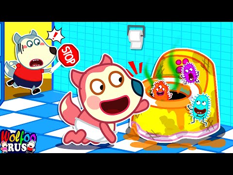 Видео: СТОП! Горшок грязный! | Учимся чистоте с Вулфу | Wolfoo Russian