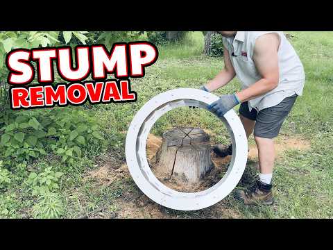 Видео: Бездымная печь для сжигания пней – удаление пней с помощью огневого кольца
