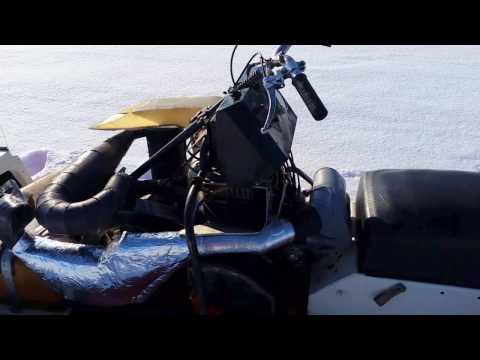 Видео: снегоход буран с клапанами в картер