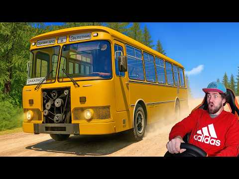 Видео: КУПИЛ СТАРЫЙ АВТОБУС - ОТКАЗАЛИ ТОРМОЗА на СПУСКЕ - EURO TRUCK SIMULATOR 2 + РУЛЬ