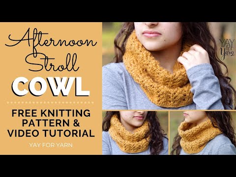 Видео: Капюшон для вечерней прогулки — БЕСПЛАТНАЯ схема вязания от Yay For Yarn — Быстрый проект из одно...
