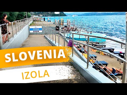 Видео: Прогулка по морскому городу Изола / Осмотр пляжа для инвалидов / Slovenia