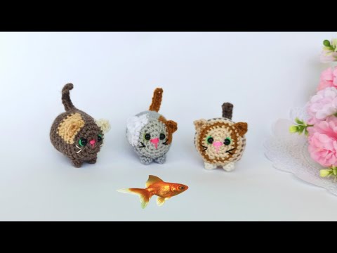 Видео: 🌸 Как вязать Маленького ТОЛСТОГО котёнка крючком из остатков пряжи 🌸 Брелок амигуруми 🌸