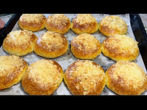 Видео: Творожные Булочки с Яблочной 🍏Начинкой Без Дрожжей за 5 минут на Завтрак!Просто и Очень Вкусно!