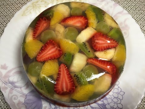 Видео: Фруктовый желейный торт.