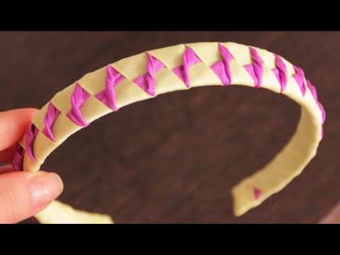Видео: Ободок канзаши с "бантиками"