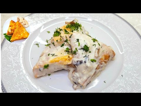 Видео: Млинці з куркою та грибами в ніжному соусі Бешамель!