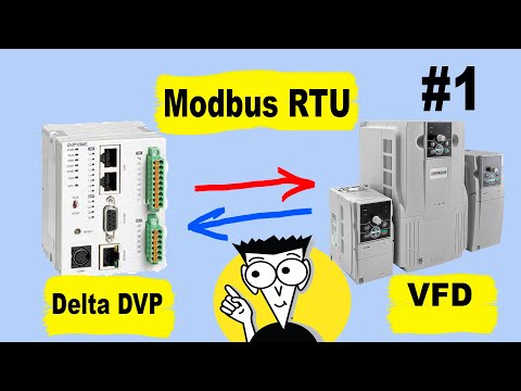 Видео: Управление частотником ПЧ по rs 485 Modbus RTU из ПЛК | Программирование ПЛК