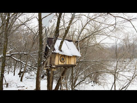 Видео: НОЧУЮ ЗИМОЙ В ДОМЕ НА ДЕРЕВЕ | ДОМ ПОСТРОЕН