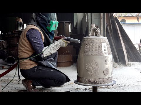 Видео: Процесс изготовления буддийского храмового колокола. 70-летняя фабрика традиционных колоколов