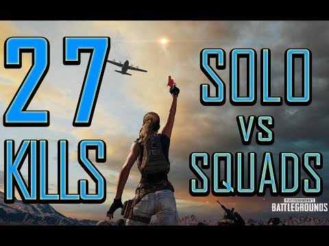 Видео: 27 kills / Соло против сквадов / BEST PUBG