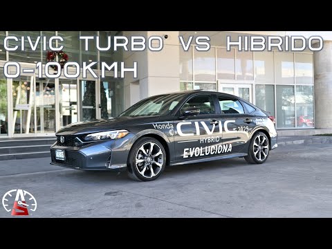 Видео: Honda Civic Turbo против Hybrid 0-100 км/ч #drag