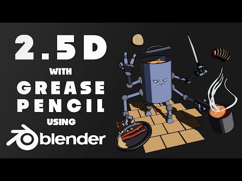Видео: Как создать 2.5D-рисунок в Blender с помощью Grease Pencil