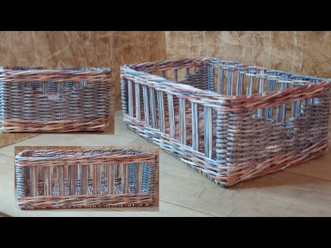 Видео: МК. Ажурная коробка "Обшарпэ" из бумажной лозы. #110