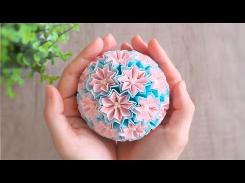 Видео: Как сделать оригами кусудама "Венера" - How to Make Origami Kusudama Venus