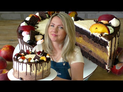 Видео: ШОКОЛАДНИЙ ТОРТ З ПЕРСИКАМИ 🍑 ПЕРСИКОВИЙ ТОРТ РЕЦЕПТ 🍑 ЯК ПРОСТО ПРИКРАСИТИ ТОРТ В ДОМАШНІХ УМОВАХ 🍑