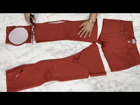 Видео: [DIY] Давайте посмотрим на переработку штанов, которые вы не носите 3 | тебе это так понравится