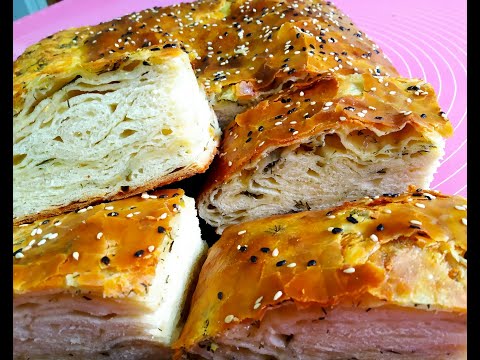 Видео: ПИРОГ С СЫРОМ И ЗЕЛЕНЬЮ ИЗ СЛОЁНО-ДРОЖЖЕВОГО ТЕСТА