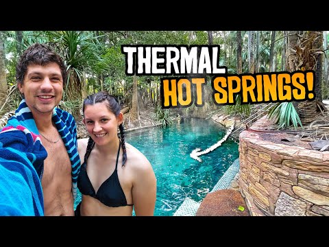 Видео: Проплывая по самым волшебным горячим источникам Австралии | Mataranka NT