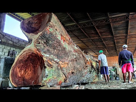 Видео: Супер опасно!! Ветка пилы по дереву, прикрепленная к двери Блитар лесопилки дома султана I.