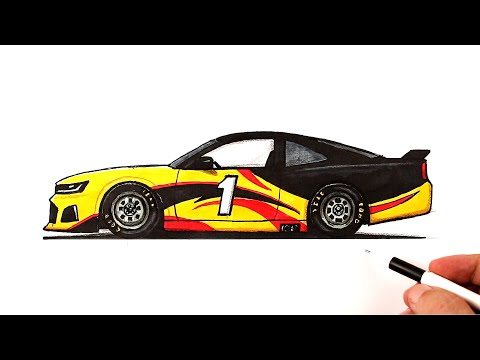 Видео: Как нарисовать гоночную машину NASCAR