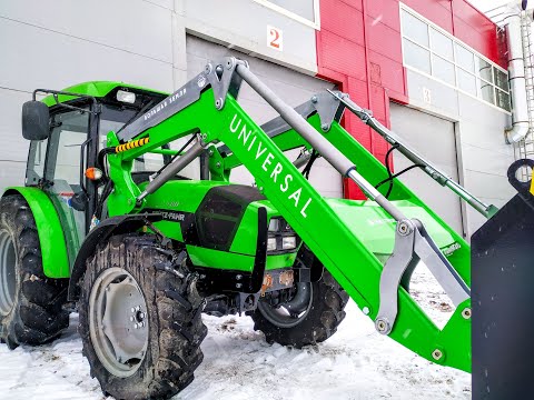 Видео: Погрузчик на трактор DEUTZ FAHR (Дойц Фар)