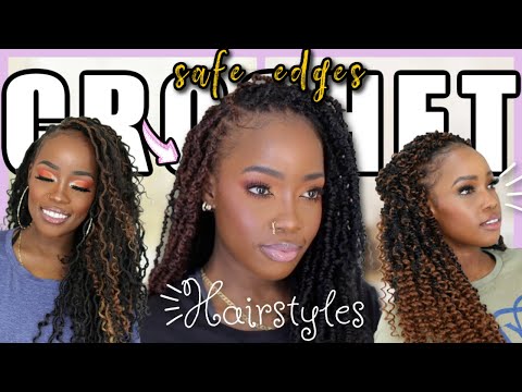 Видео: 🌸💖Baddie SAFE EDGES Иллюзионные косы крючком для тонких натуральных волос типа 4 | MARY K. BELLA ...