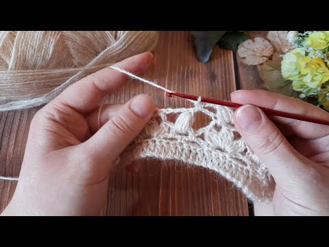 Видео: 📢🔥ВСЕГО 2 ряда для вязания ажурного узора с пышными столбиками КРЮЧКОМ!❤️ (N 232)