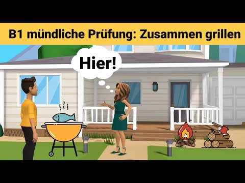 Видео: Устный экзамен по немецкому языку B1 | Планируем что-то вместе/диалог | говорить Часть 3: Барбекю