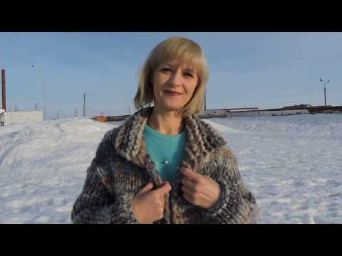 Видео: Кардиган из толстой пряжи. Готовая работа. Схема.