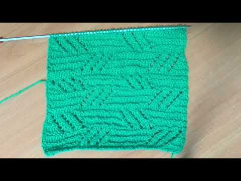 Видео: Простой ажурный узор спицами