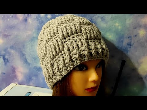 Видео: Зимняя, тёплая шапка крючком. Подробное видео для начинающих.