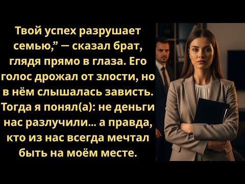 Видео: Брат заявил: Твой успех разрушает семью