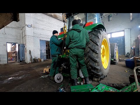 Видео: Установка ВОМ на John Deere 6110B