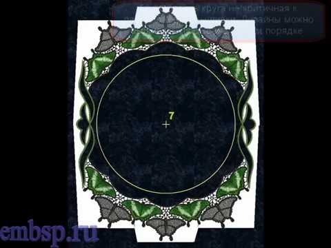 Видео: Cтыковка большого дизайна вышивки по разметочным строчкам от Демина Сергея (СП)