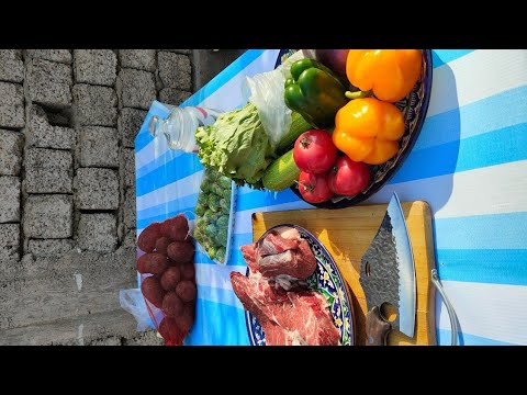 Видео: Мясо с овощами в казане на костре, вкусный рецепт