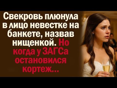 Видео: Свекровь плюнула в лицо невестке на банкете, назвав нищенкой. Но когда у ЗАГСа остановился кортеж...