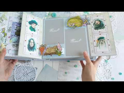 Видео: Скрапбукинг альбом "Гарри Поттер" поп-ап альбом / Harry  Potter scrapalbum pop-ap