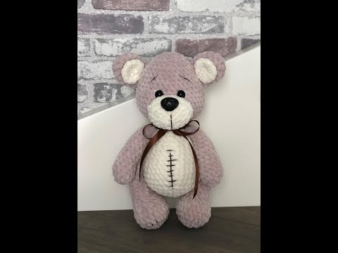 Видео: Мишка  knitted bear   по МК от Юлии Дейнега