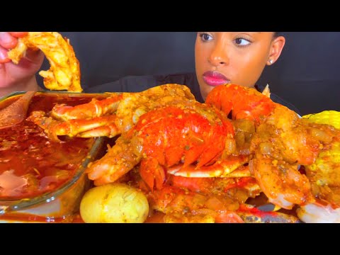 Видео: ASMR MUKBANG SEAFOOD KING CRAB СНЕЖНЫЙ КРАБ ЛОБСТЕР ХВОСТЫ КРЕВЕТСЯ НАСТОЯЩИЙ ЗВУК 먹방 EATING SHOW