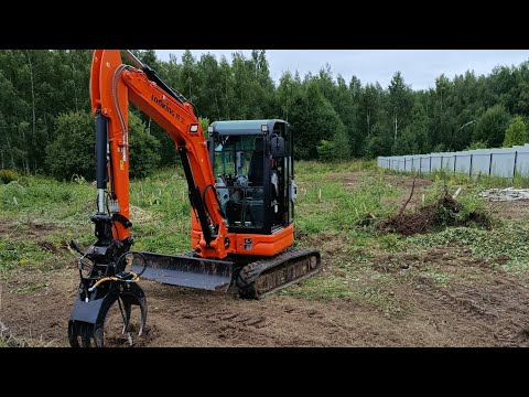 Видео: Экскаватор лонг кинг 6035 , сколько копает ? Как корчует ?