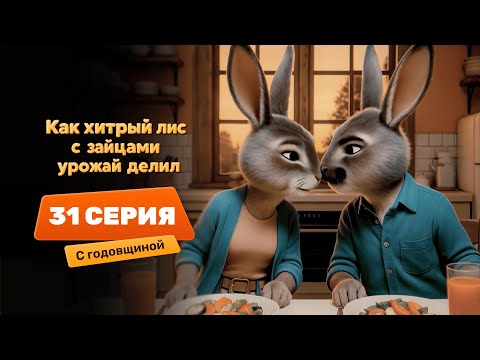 Видео: Серия 31 – С годовщиной | Как хитрый лис с зайцами урожай делил