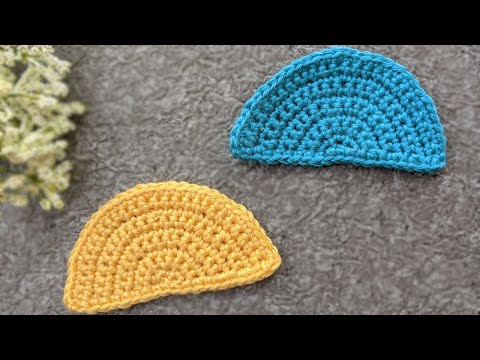 Видео: Вязание крючком полукруга (полукруга)