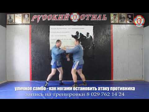 Видео: уличное самбо - как ногами остановить атаку противника