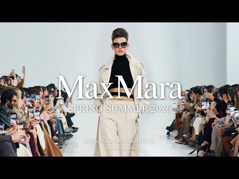 Видео: Показ коллекции MAX MARA весна/лето 2026 — оригинальная музыка Дженнифер Рауз